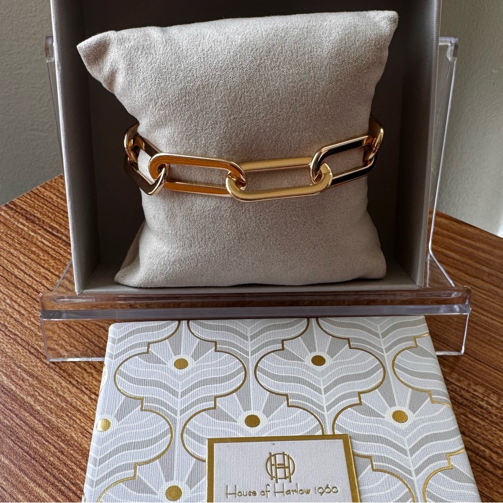 House of Harlow 1960 Gold Chunky Chain Link Bracelet